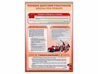 Стенд "Порядок действий работников школы при пожаре" - «globural.ru» - Казань