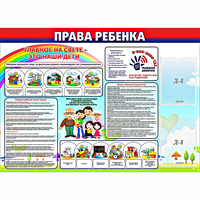 Стенд "Права ребенка"  с 2 карманами - «globural.ru» - Казань