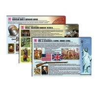 Комплект таблиц по истории раздаточных "Новая история. Часть1" (цвет., лам., формат А4, 6 штук) - «globural.ru» - Казань