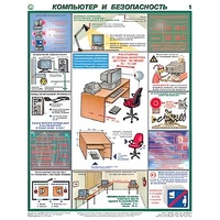 Плакаты "Компьютер и безопасность" (2 листа, размер 450х600) - «globural.ru» - Казань