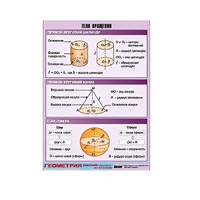 Таблица демонстрационная "Тела вращения" (винил 100х140) - «globural.ru» - Казань