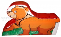 Напольная игрушка "Медвежонок" с шелкографией (ВИК) - «globural.ru» - Казань