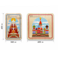 Набор стеновых панелей «Памятные места России - Кижи, Москва» - «globural.ru» - Казань