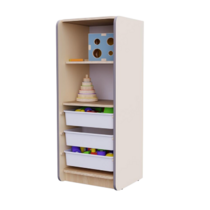 Открытый шкаф с ящиками из коллекции мебели «НЕГА» (цвет бежевый) - «globural.ru» - Казань