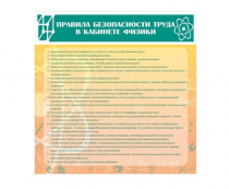 Стенд "Правила безопасности труда в кабинете физики" - «globural.ru» - Казань